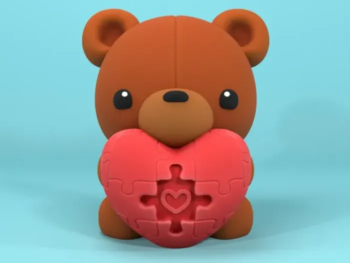 爱心小熊