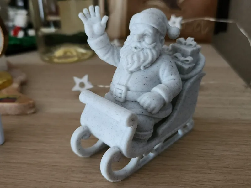 Santa on sleigh