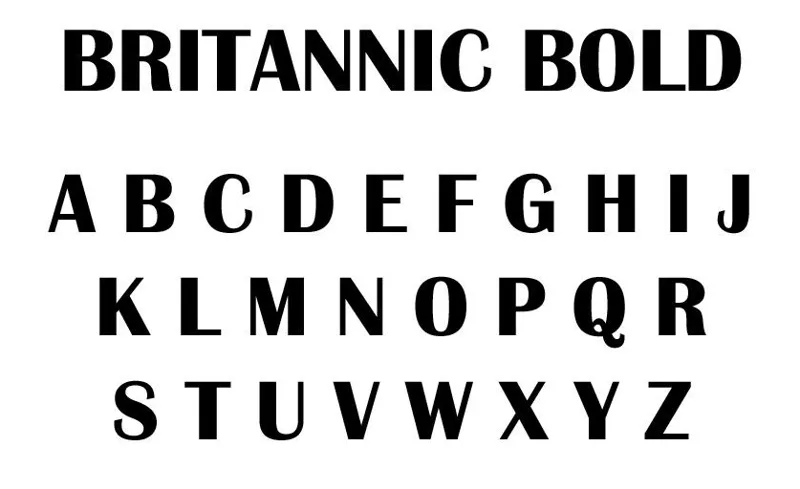 Britannic Bold Letters for Decoration