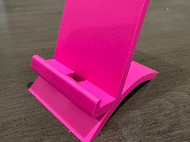 Modern phone stand w/ cable hole