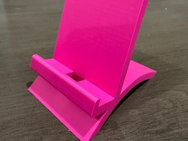 Modern phone stand w/ cable hole