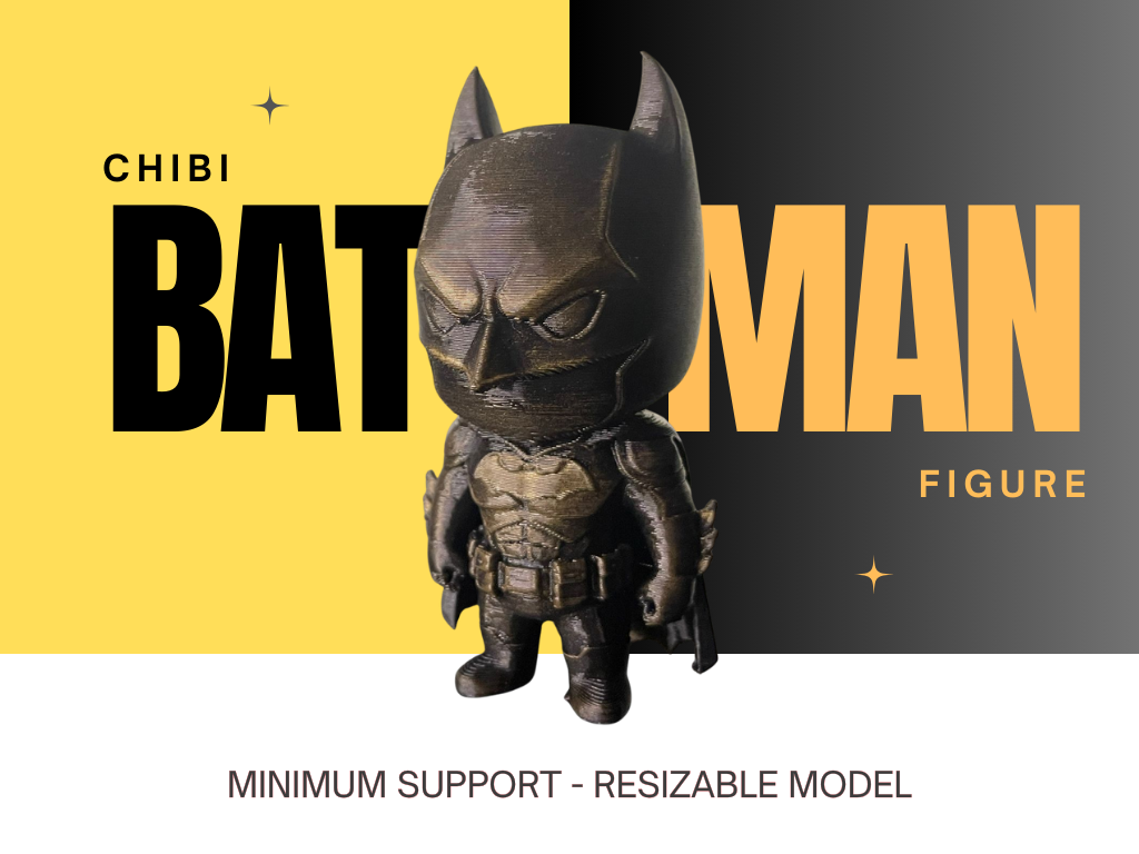 Chibi Batman – Easy Print & Paint Edition