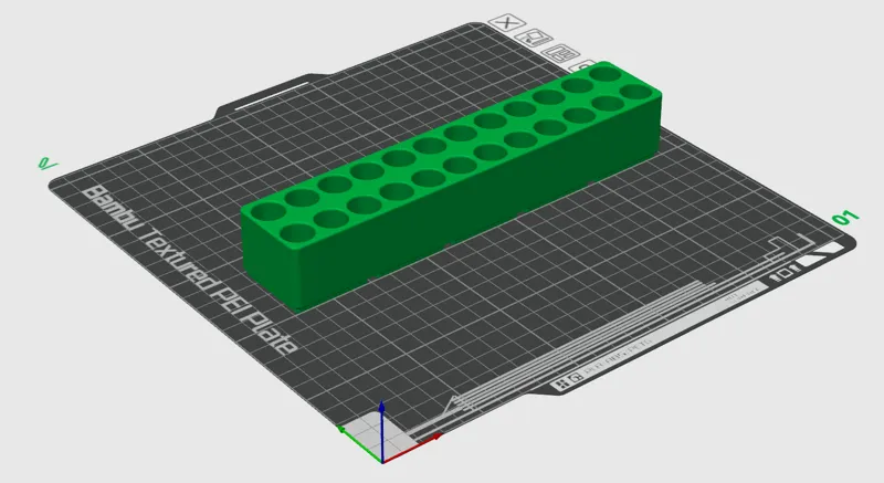 1x5 Gridfinity AA (Qty 24) Battery Holder