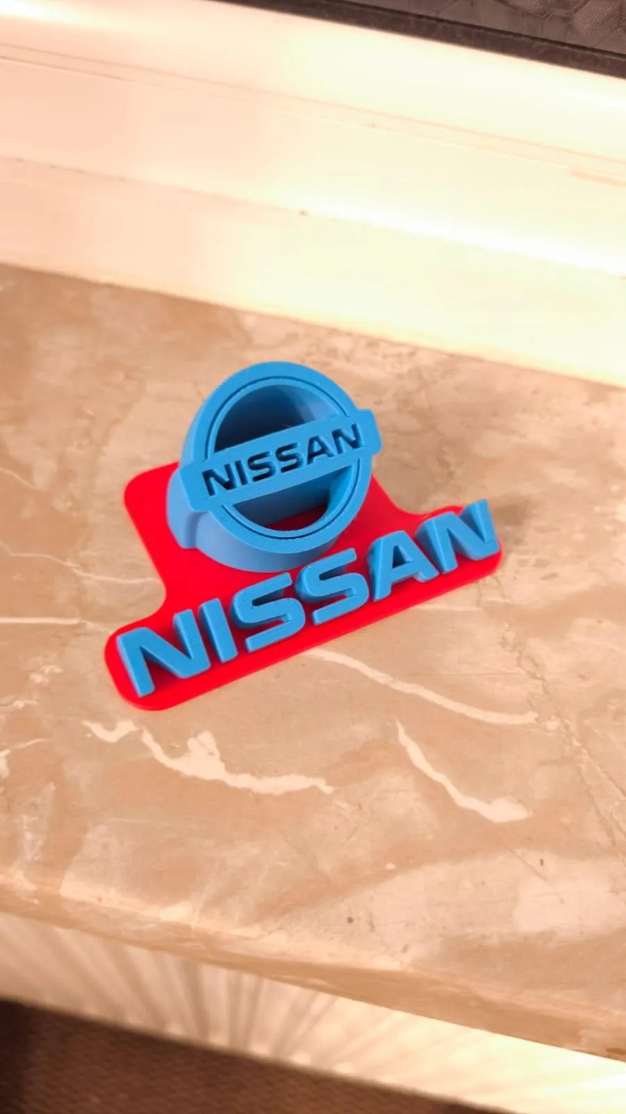 Nissan Car Logo Stand - Free 3D Print Model - MakerWorld
