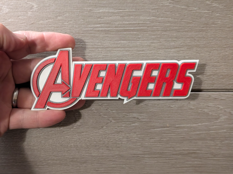 Marvel Avengers logo sign plaque 2-sizes