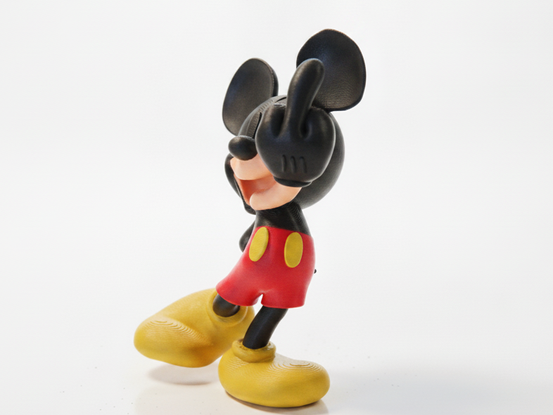 Mickey Mouse Middle Finger Figurine 3D Printable