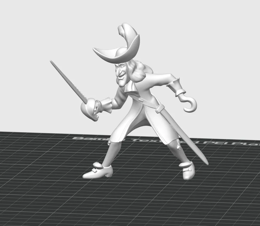 Captain Hook – Ready-to-Paint Figurine - Free 3D Print Model - MakerWorld