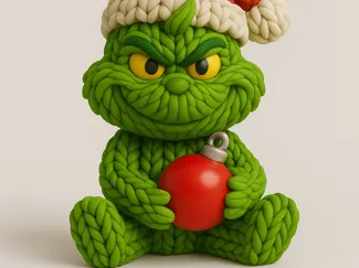 Knitted Grinch Christmas Ornament – Cute Holiday