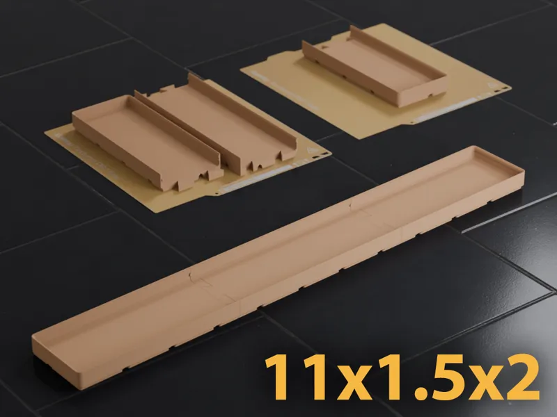Gridfinity 11x1.5 Bin 2U A1 Mini Dovetail Split F