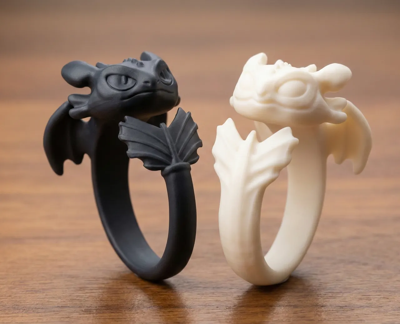 Toothless & Light Fury Ring 2 Set view 3