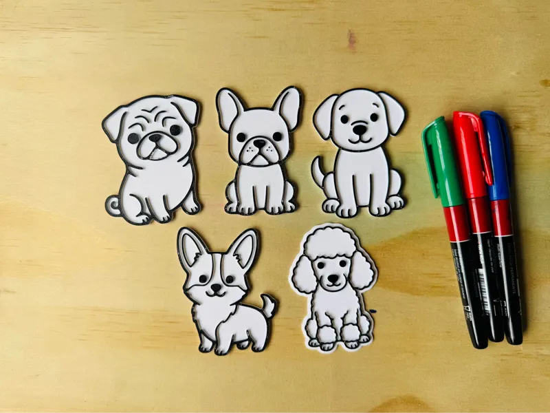 pack de manualidades para colorear dogs animals