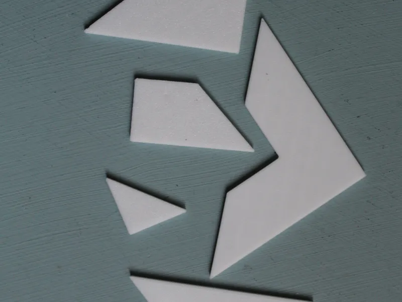Rompicapo Lettera E - Puzzle in 5 Pezzi
