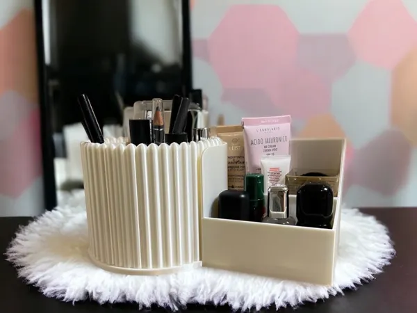 Porte-maquillage rotatif 360°