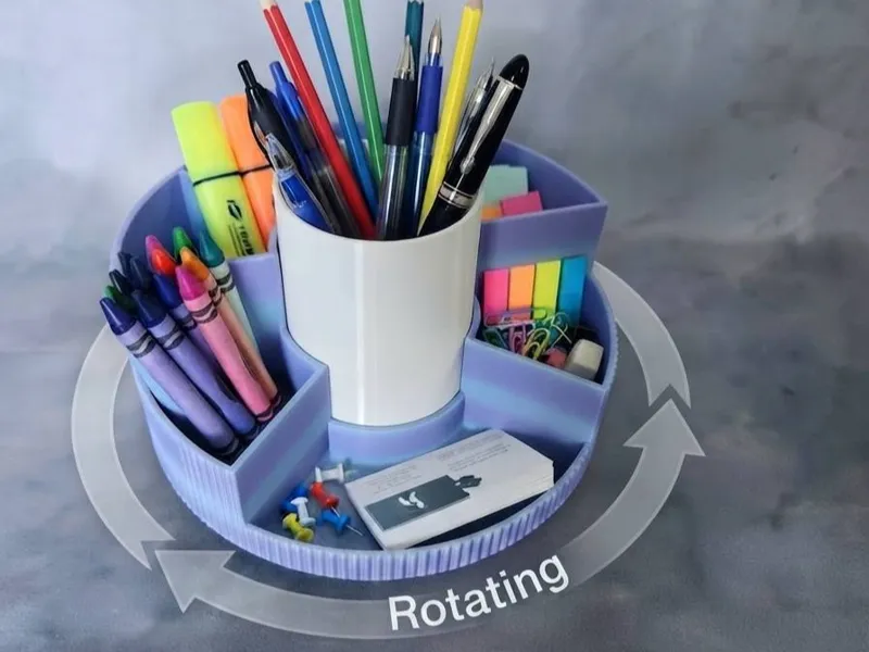 Rotating pen holder