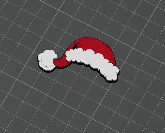 Santa Hat Topper for Ornaments and Plants| Multicolor and Scalable Santa Hat | Holiday Ornament