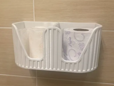 Wall mounted toilet paper roll holder