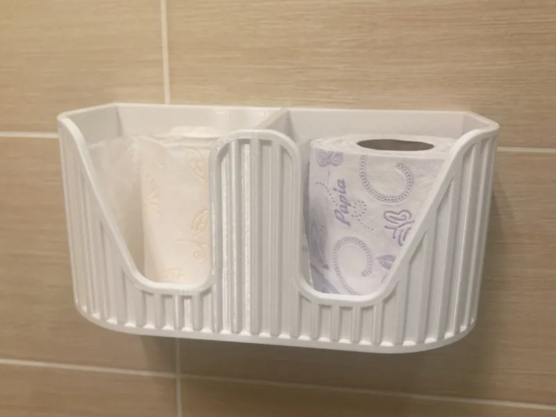 Wall mounted toilet paper roll holder