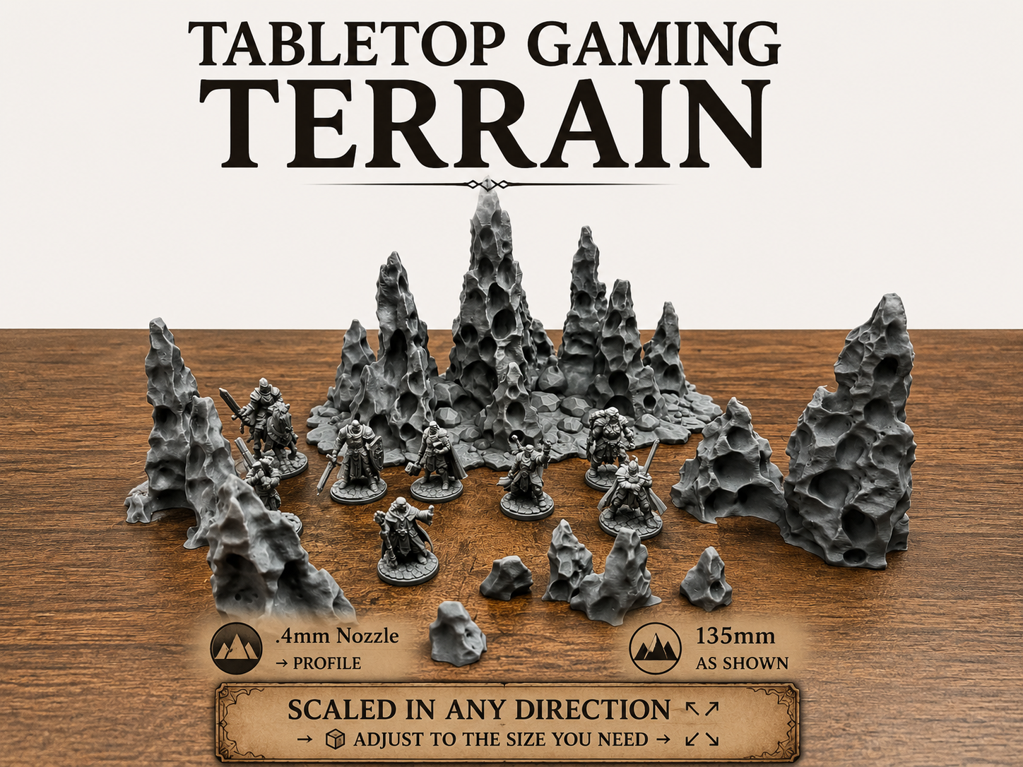 Tabletop Gaming Terrain Kit - Volcanic Rocks - 1