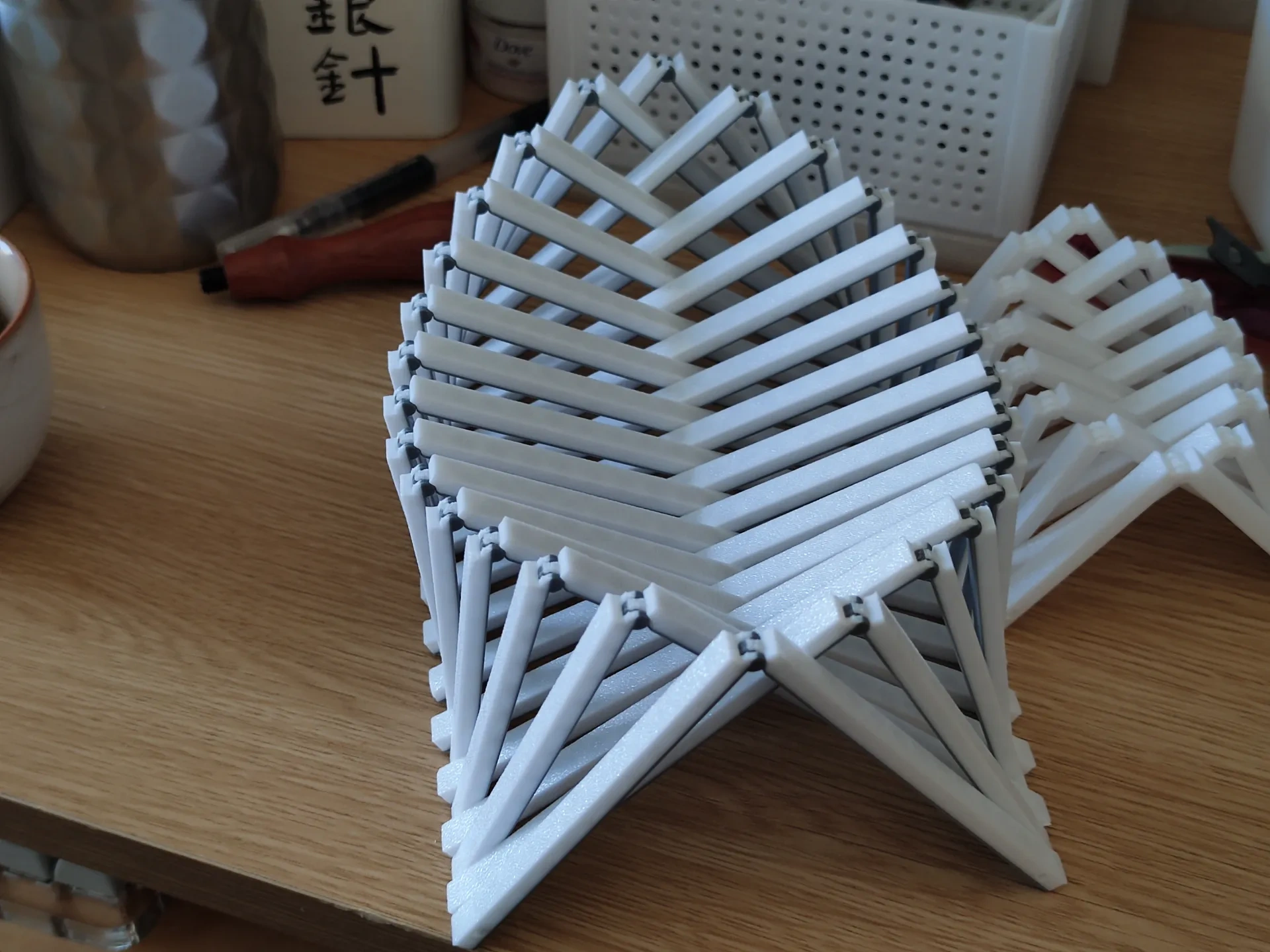 Miniatura 8 do modelo 3D 折叠果篮（可定制大小，一体成型）