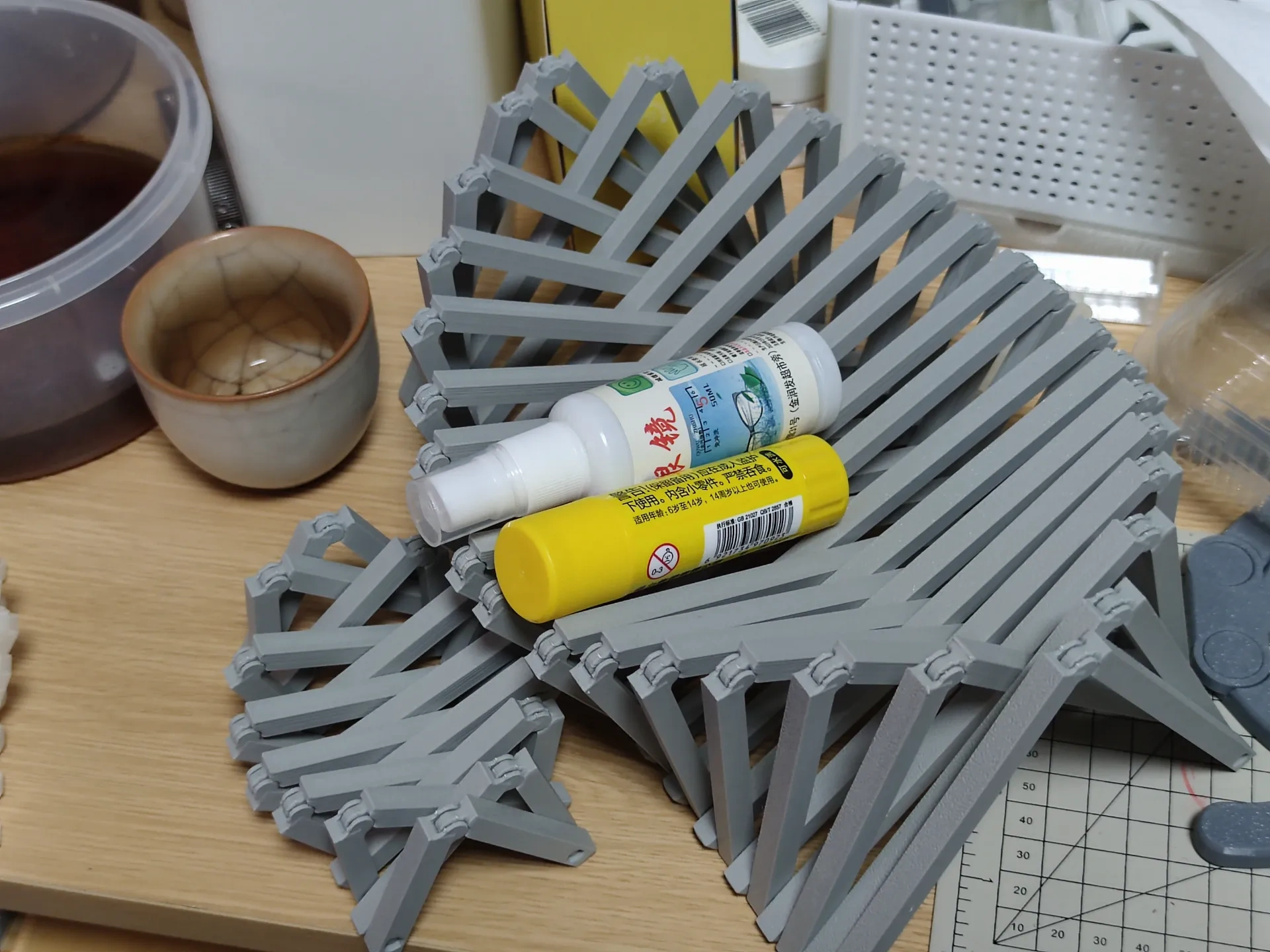 Miniatura 2 do modelo 3D 折叠果篮（可定制大小，一体成型）