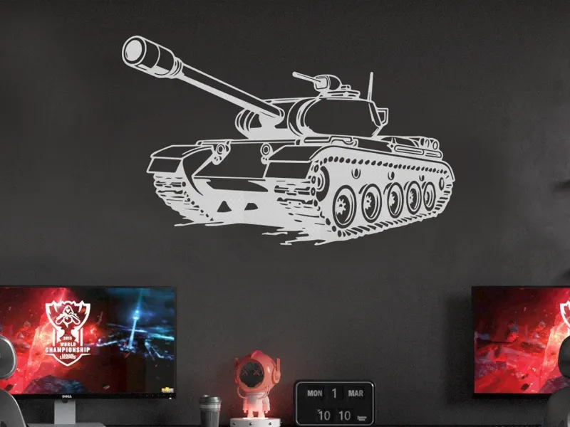 Tank Outline Wall Art