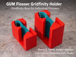 GUM Flosser Gridfinity Holder – 39 & 70mm Versions
