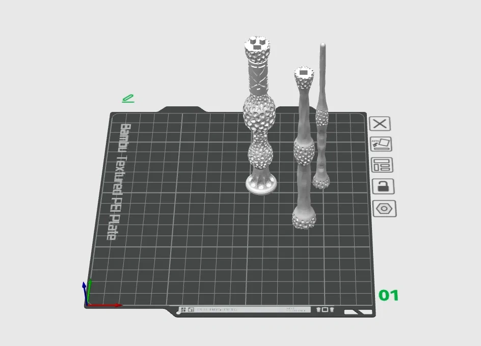 Miniatura 2 do modelo 3D 哈利波特老魔杖分体版，A1mini可打
