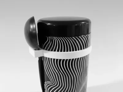 Coffee container spoon holder