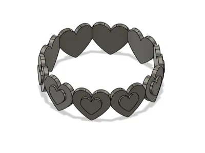 Heart Bracelet Extruding out