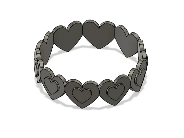 Heart Bracelet Extruding out