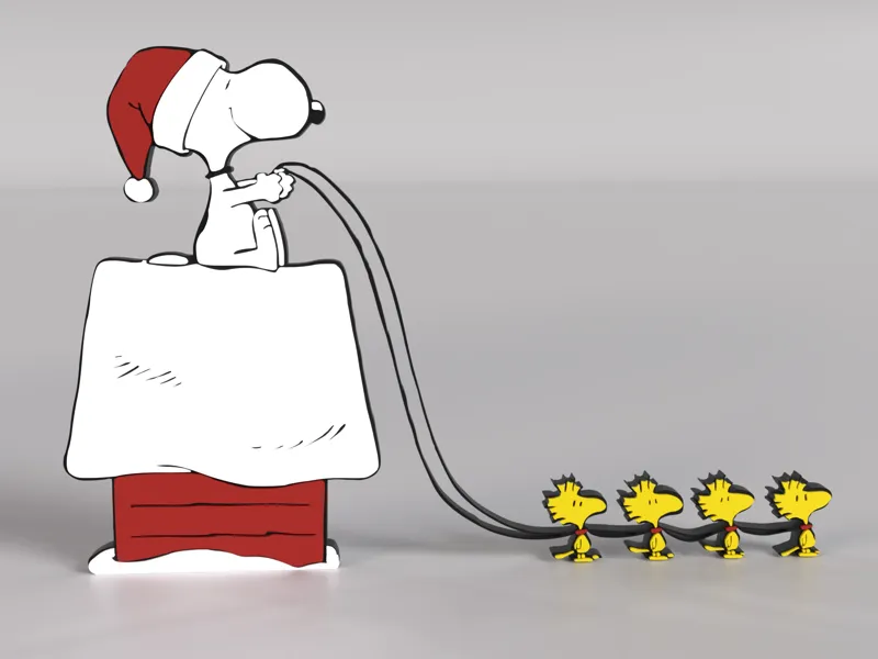 Snoopy and Woodstock Christmas Sleigh 