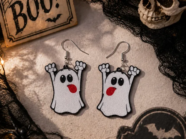 Crazy ghost earrings