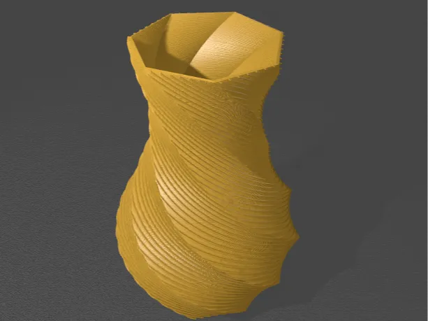 Vase drawn in lines