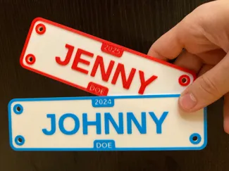 Parametric Baby Name Plate
