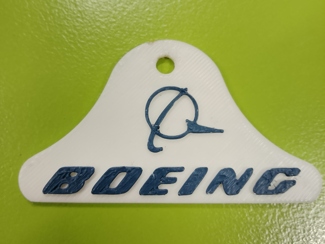 Boeing logo keychain