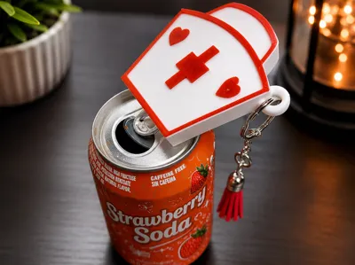 Nurse Hat Soda Tab Opener Keychain