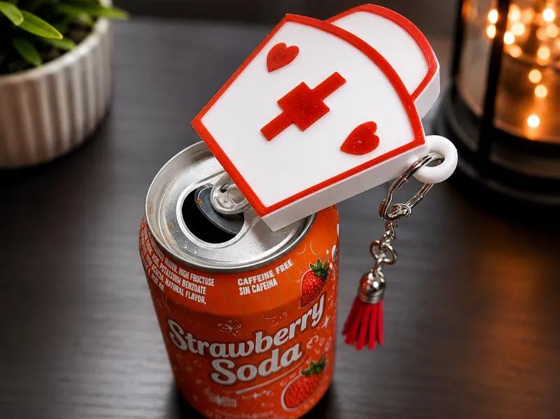 Nurse Hat Soda Tab Opener Keychain