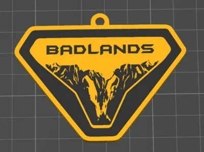 Ford Bronco Sport Badlands keychain logo