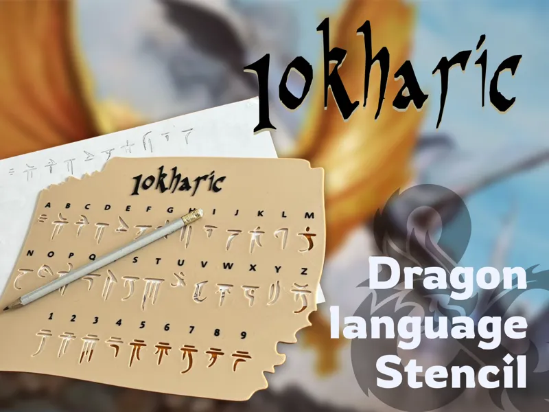 Iokharic Language Stencil From D&D