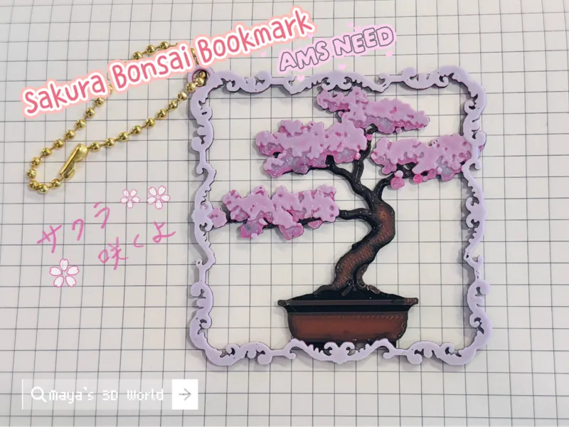 Sakura Bonsai Bookmark