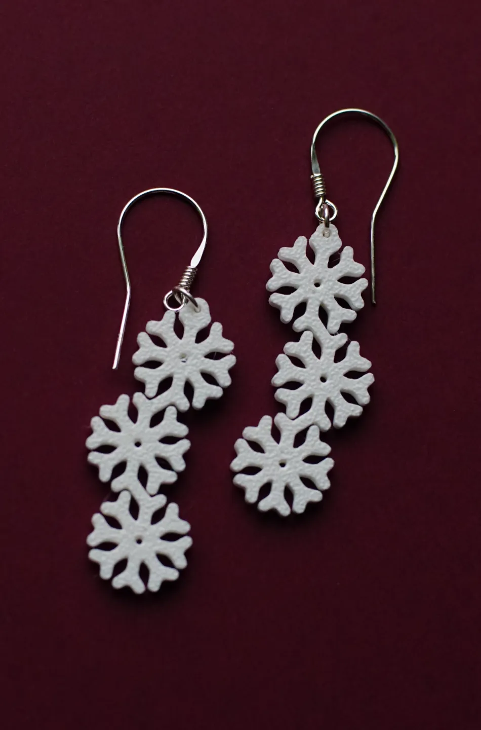 Snow earrings view 3
