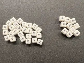 Public Domain Letter and Number Beads for Kandi