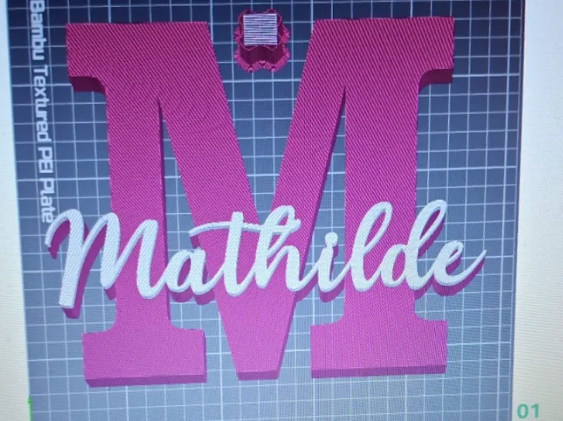 Lettera M con nome Mathilde