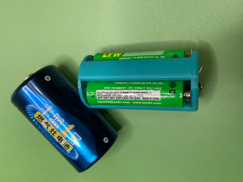 Gas stove battery adapter for AA to D batteries