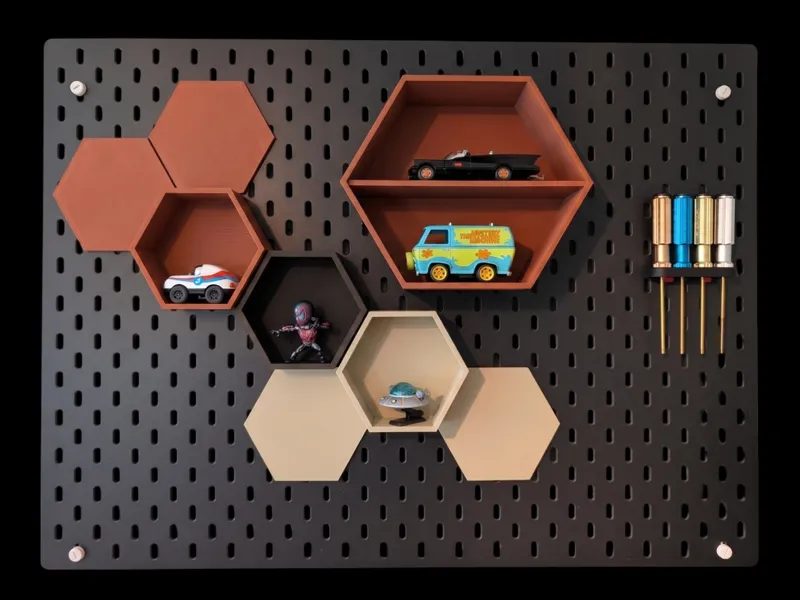 Parametric Skadis Hex Display Cubes