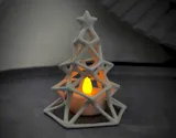 Декорация коледна елха с LED свещ