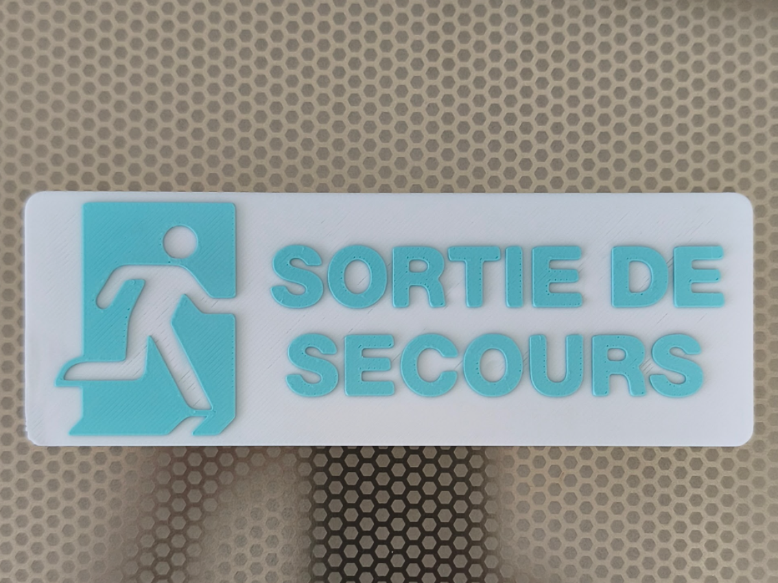 Panneau 3D Sortie de secours