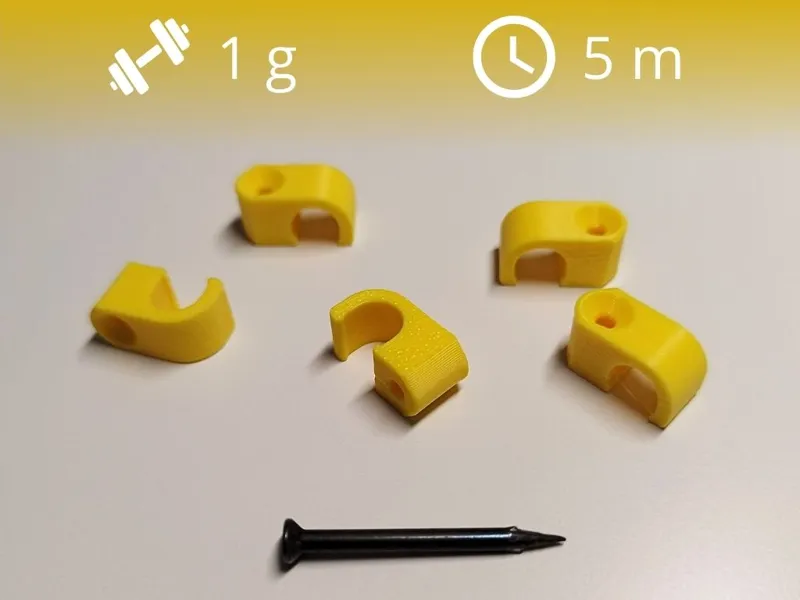 cable wall clip for nails