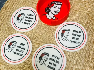 Retro Lady Coasters