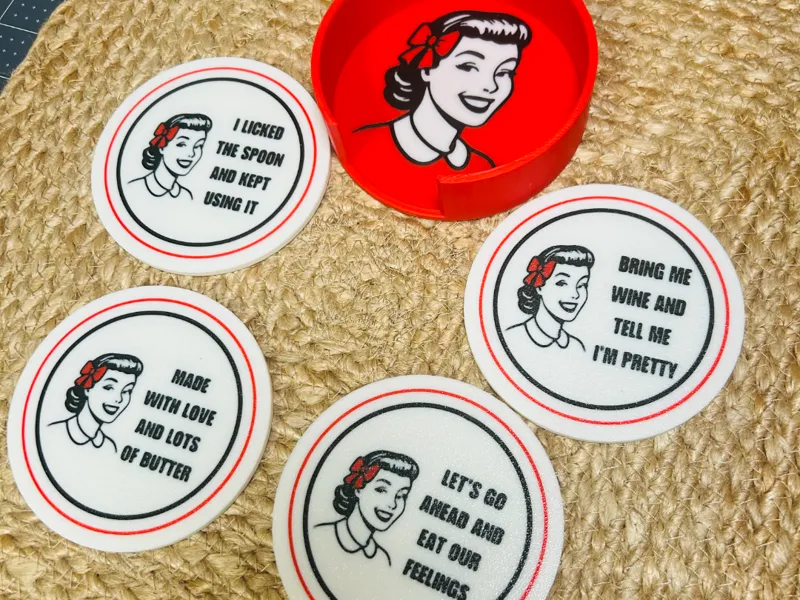 Retro Lady Coasters